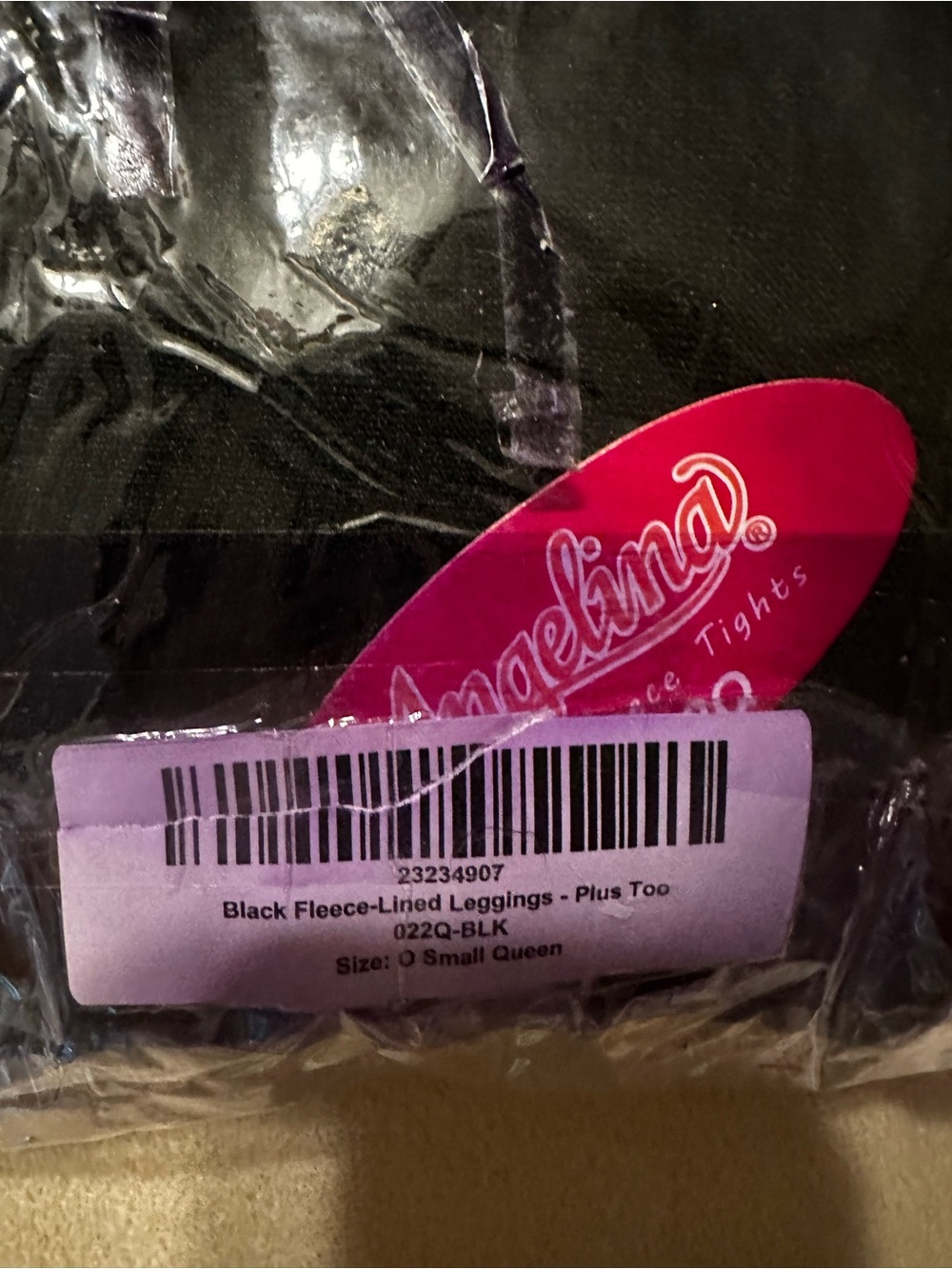 #1123 Angelina Black Fleece-Lined Leggings